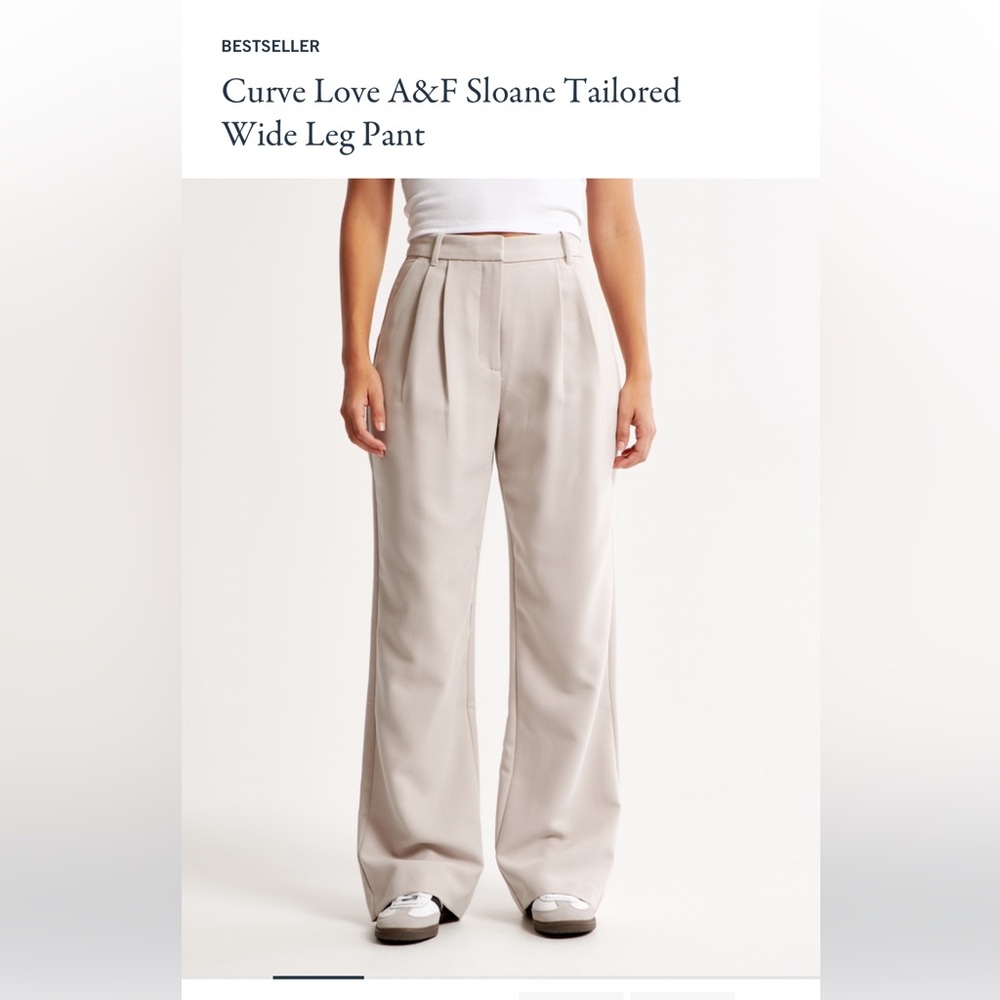 New with tags! Abercrombie curve love A&F Sloan wide leg trousers